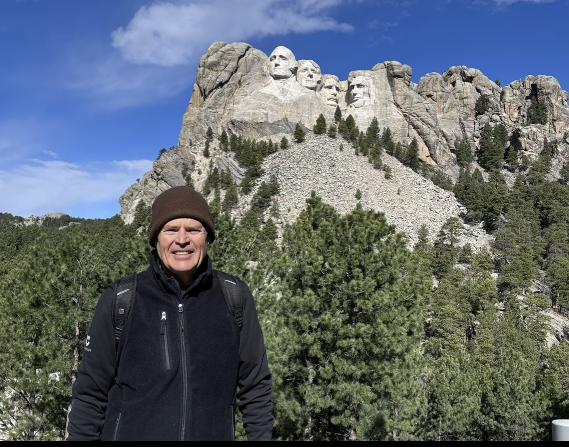 JDD-Works founder standing at Mount Rushmore, South Dakota